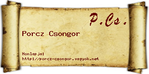 Porcz Csongor névjegykártya